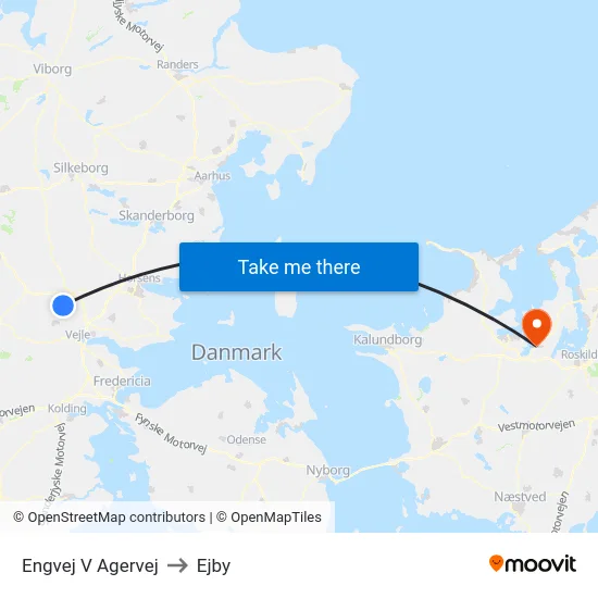 Engvej V Agervej to Ejby map