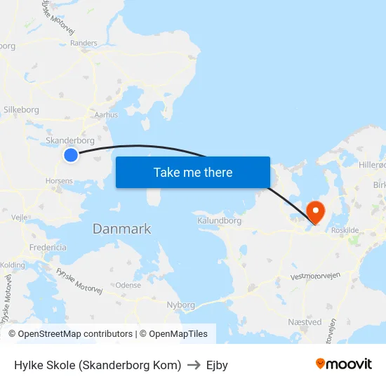 Hylke Skole (Skanderborg Kom) to Ejby map