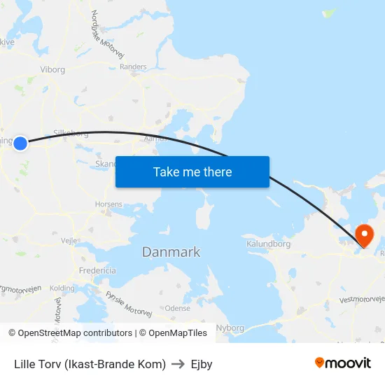 Lille Torv (Ikast-Brande Kom) to Ejby map