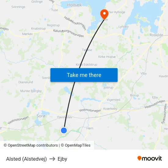 Alsted (Alstedvej) to Ejby map