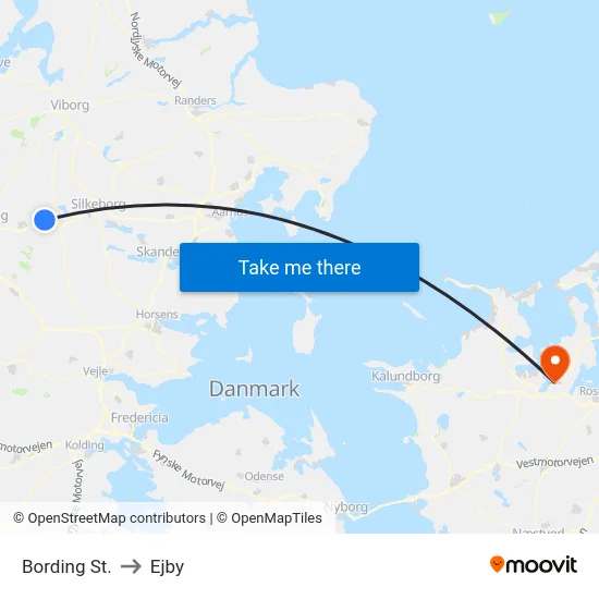 Bording St. to Ejby map