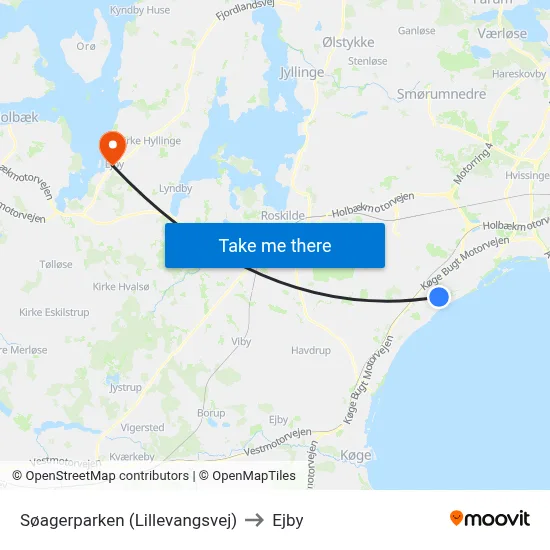 Søagerparken (Lillevangsvej) to Ejby map