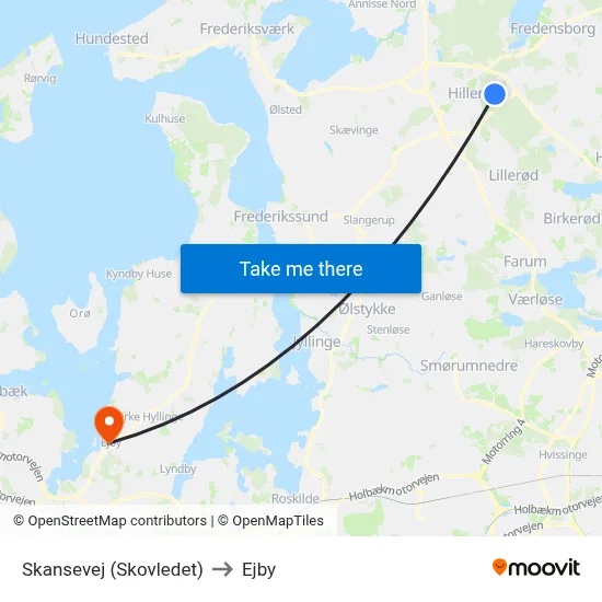 Skansevej (Skovledet) to Ejby map