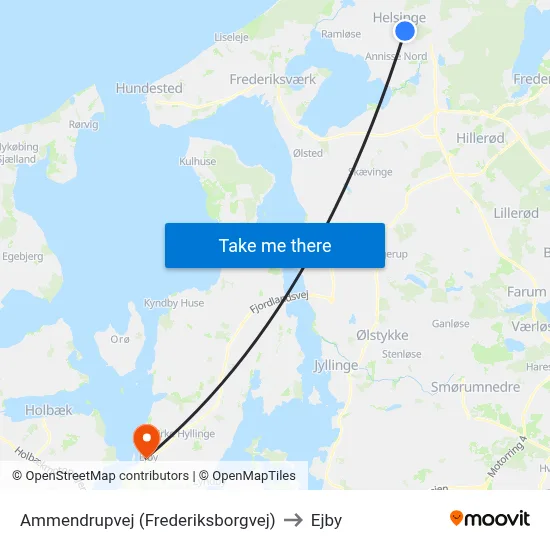 Ammendrupvej (Frederiksborgvej) to Ejby map