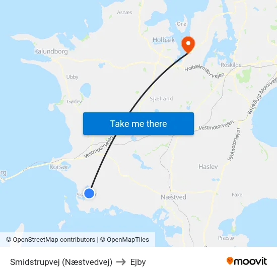 Smidstrupvej (Næstvedvej) to Ejby map