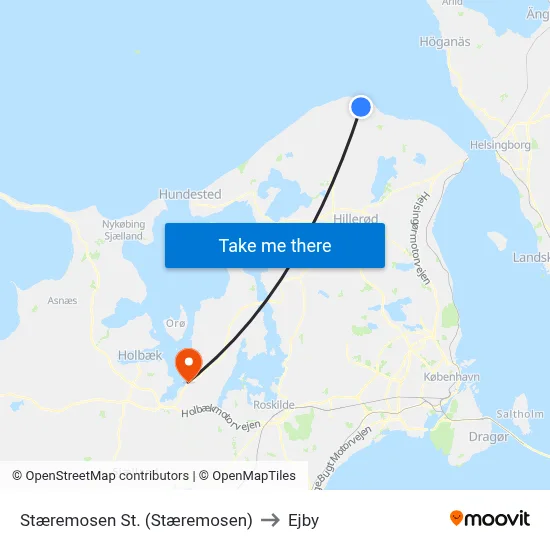 Stæremosen St. (Stæremosen) to Ejby map