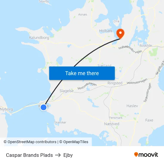 Caspar Brands Plads to Ejby map