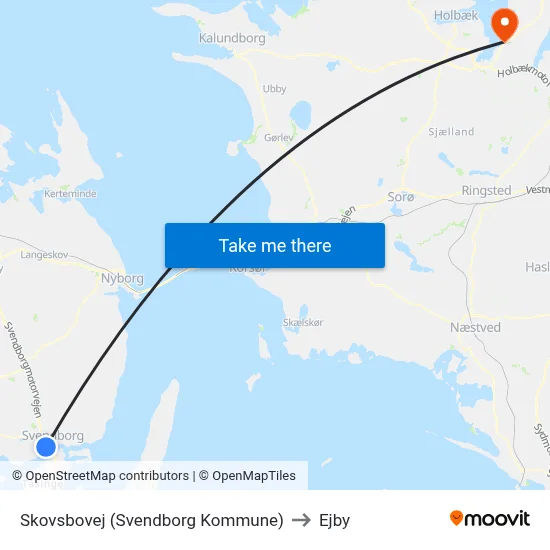Skovsbovej (Svendborg Kommune) to Ejby map