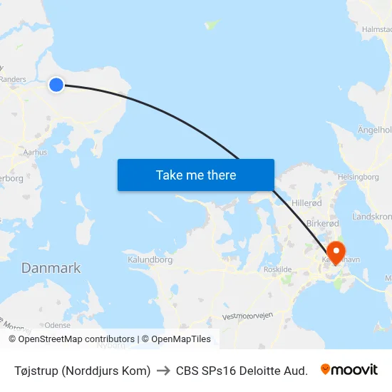 Tøjstrup (Norddjurs Kom) to CBS SPs16 Deloitte Aud. map