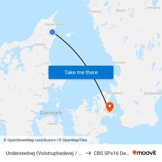 Understedvej (Volstruphedevej / Fr. Havn Kommune) to CBS SPs16 Deloitte Aud. map