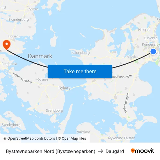 Bystævneparken Nord (Bystævneparken) to Daugård map