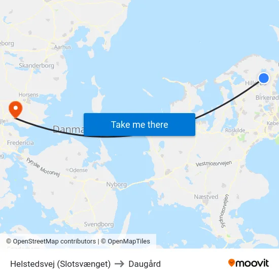 Helstedsvej (Slotsvænget) to Daugård map