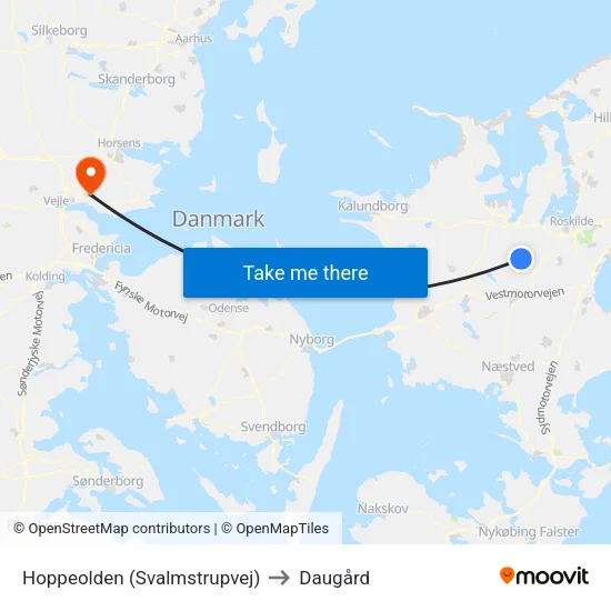 Hoppeolden (Svalmstrupvej) to Daugård map