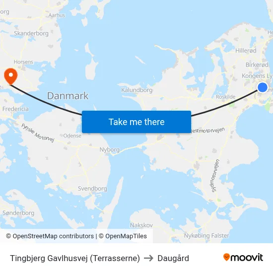 Tingbjerg Gavlhusvej (Terrasserne) to Daugård map