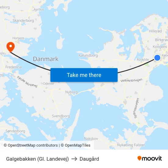 Galgebakken (Gl. Landevej) to Daugård map