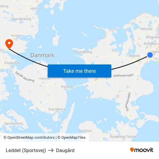 Leddet (Sportsvej) to Daugård map