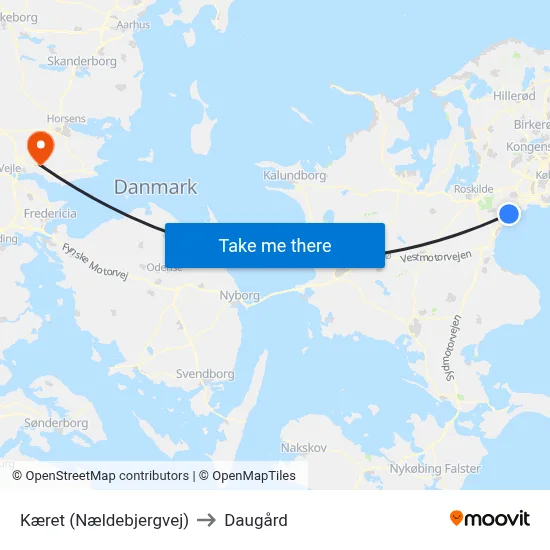 Kæret (Nældebjergvej) to Daugård map