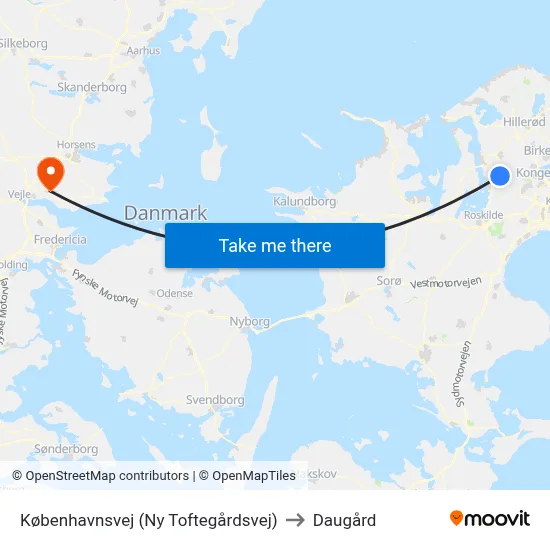 Københavnsvej (Ny Toftegårdsvej) to Daugård map
