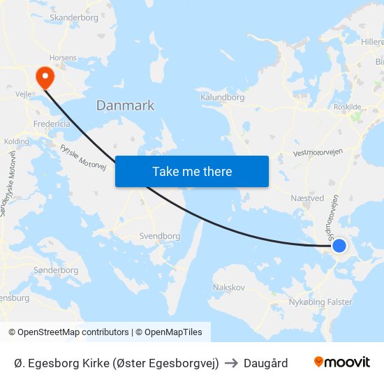 Ø. Egesborg Kirke (Øster Egesborgvej) to Daugård map