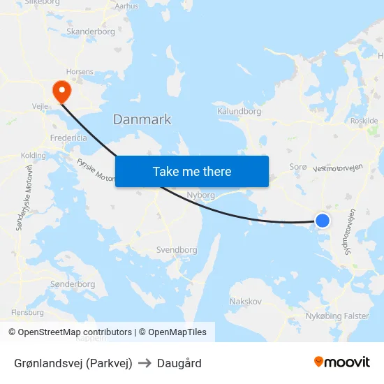 Grønlandsvej (Parkvej) to Daugård map