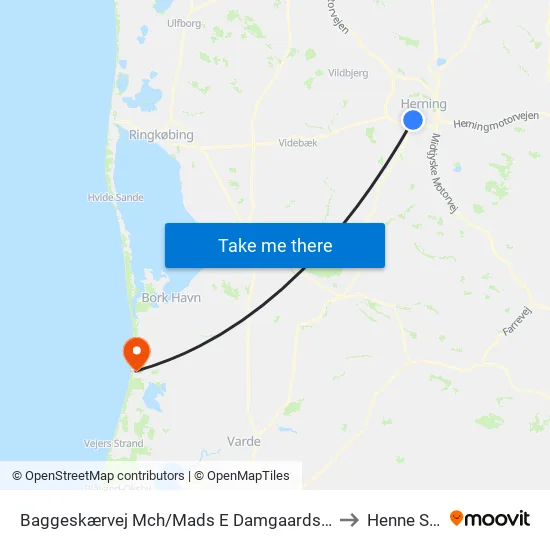 Baggeskærvej Mch/Mads E Damgaards V. (Herning Kom to Henne Strand map
