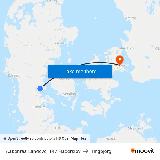 Aabenraa Landevej V Nr 147 Haderslev to Tingbjerg map