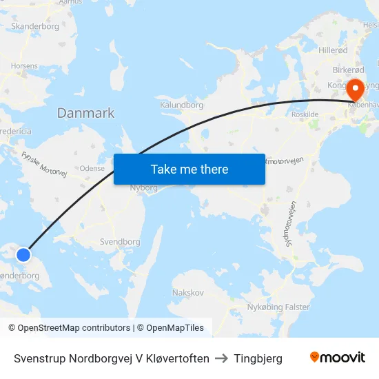Svenstrup Nordborgvej V Kløvertoften to Tingbjerg map