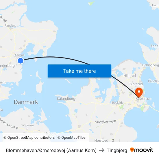 Blommehaven/Ørneredevej (Aarhus Kom) to Tingbjerg map