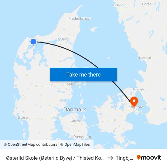 Østerild Skole (Østerild Byvej / Thisted Kommune) to Tingbjerg map