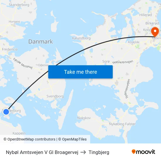 Nybøl Amtsvejen V Gl Broagervej to Tingbjerg map