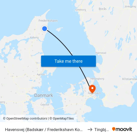 Havensvej (Badskær / Frederikshavn Kommune) to Tingbjerg map