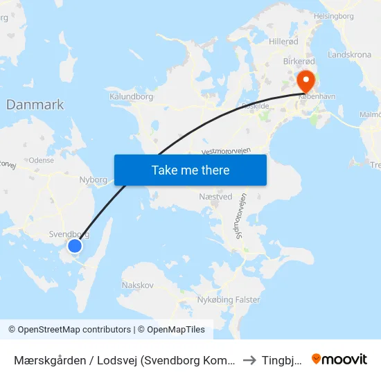Mærskgården / Lodsvej (Svendborg Kommune) to Tingbjerg map