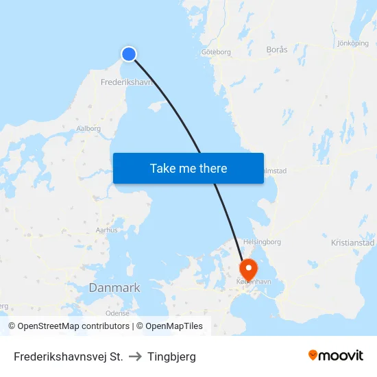 Frederikshavnsvej St. to Tingbjerg map