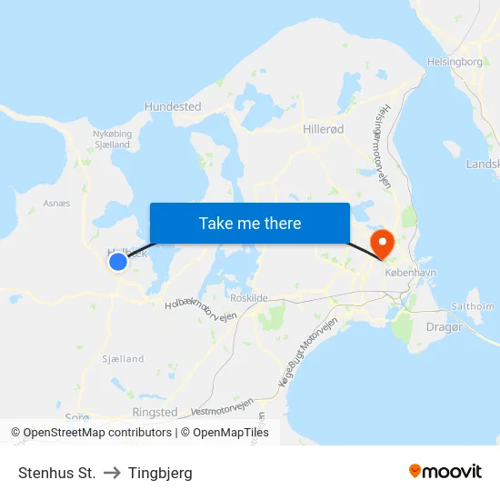Stenhus St. to Tingbjerg map