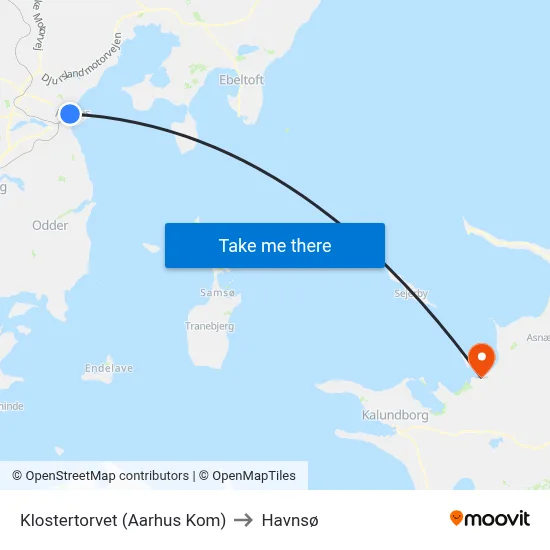 Klostertorvet (Aarhus Kom) to Havnsø map