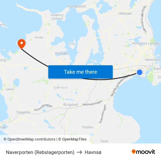 Naverporten (Rebslagerporten) to Havnsø map