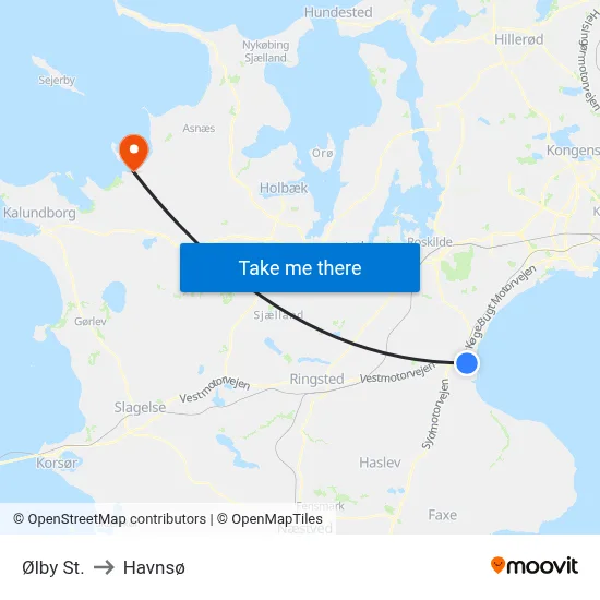 Ølby St. to Havnsø map