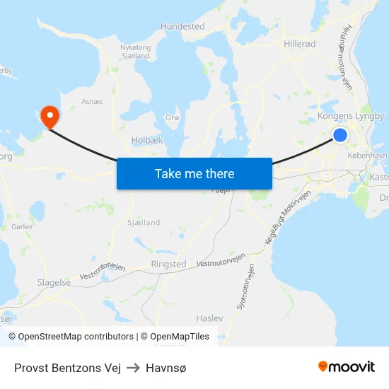 Provst Bentzons Vej to Havnsø map