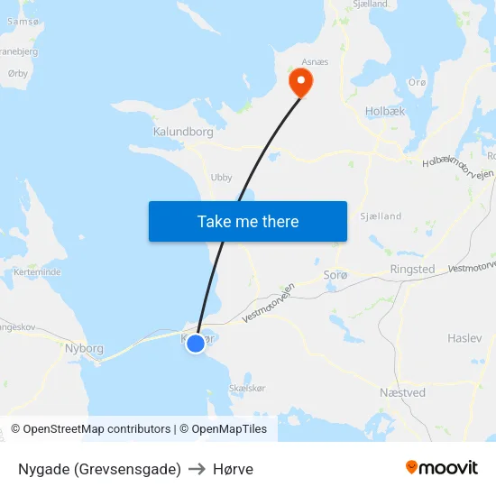 Nygade (Grevsensgade) to Hørve map