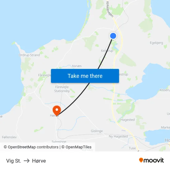 Vig St. to Hørve map