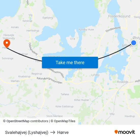 Svalehøjvej (Lyshøjvej) to Hørve map