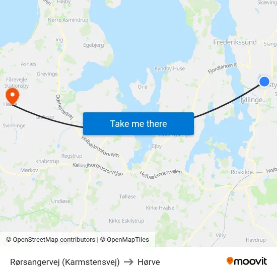 Rørsangervej (Karmstensvej) to Hørve map