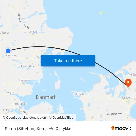 Serup (Silkeborg Kom) to Ølstykke map