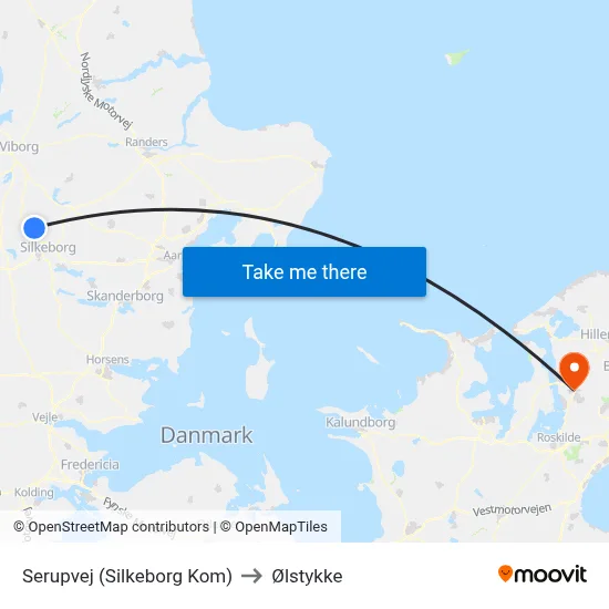 Serupvej (Silkeborg Kom) to Ølstykke map