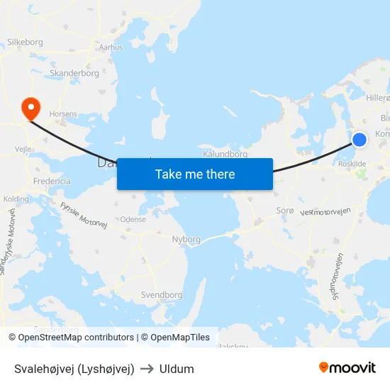 Svalehøjvej (Lyshøjvej) to Uldum map