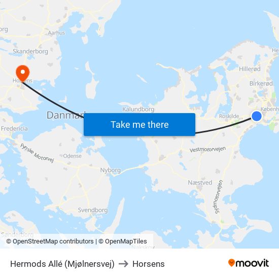 Hermods Allé (Mjølnersvej) to Horsens map