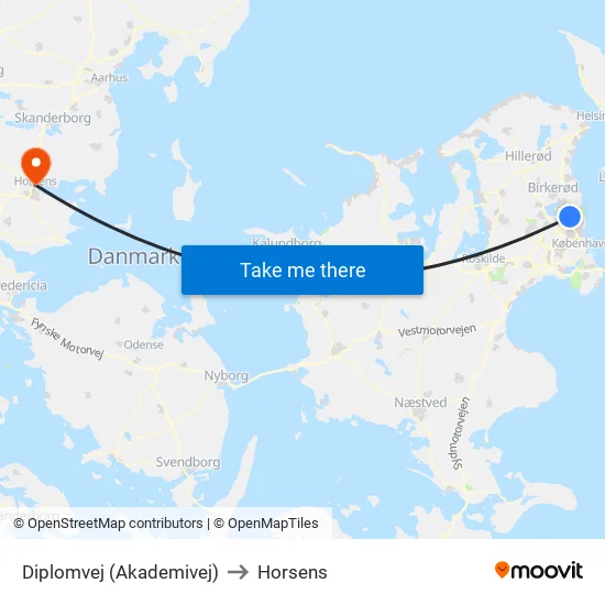 Diplomvej (Akademivej) to Horsens map