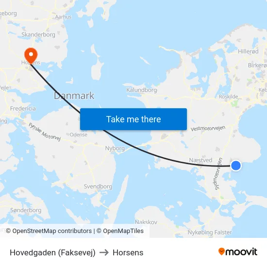 Hovedgaden (Faksevej) to Horsens map