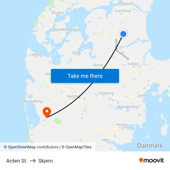 Arden St. to Skjern map