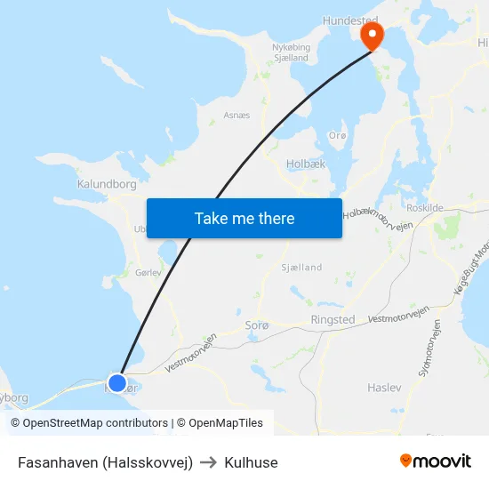 Fasanhaven (Halsskovvej) to Kulhuse map